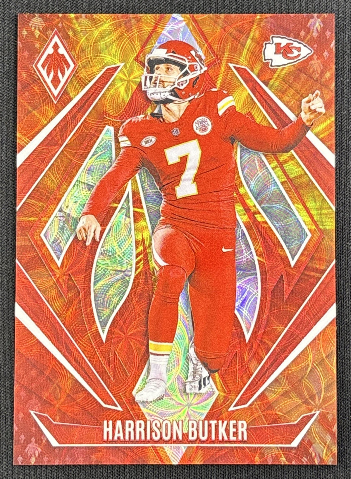 Harrison Butker 2024 Panini Phoenix FireBurst /350 Chiefs