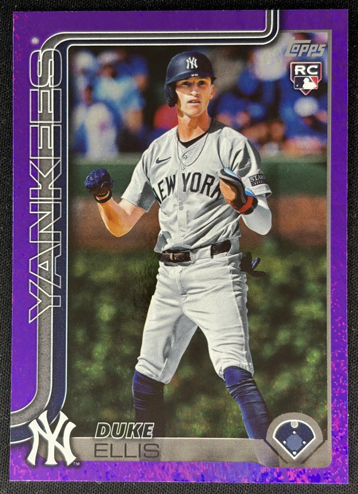 Duke Ellis 2025 Topps Purple Holo Foil /250 Yankees front
