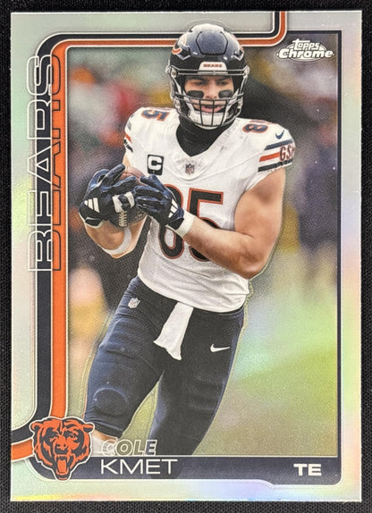 Cole Kmet 2025 Topps Chrome Refractor Bears - Front