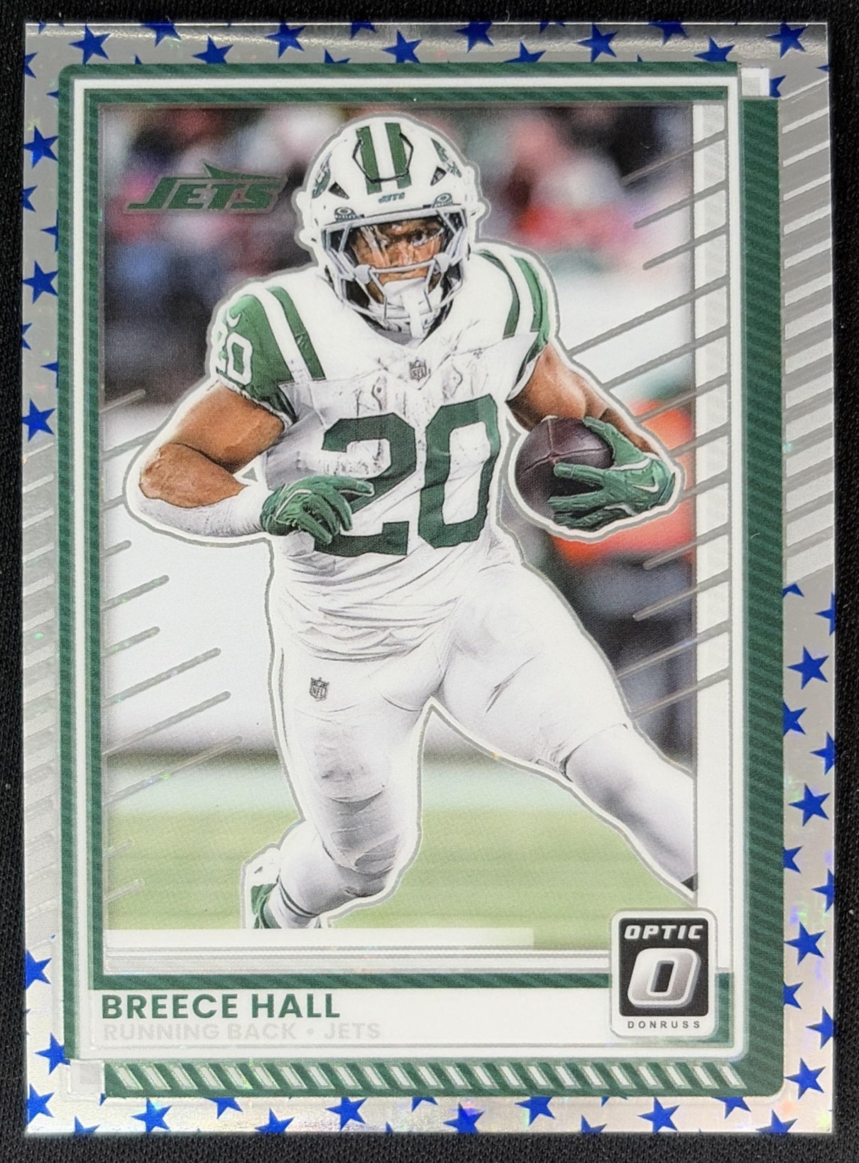 Breece Hall 2025 Panini Donruss Optic Stars Prizm Jets Football