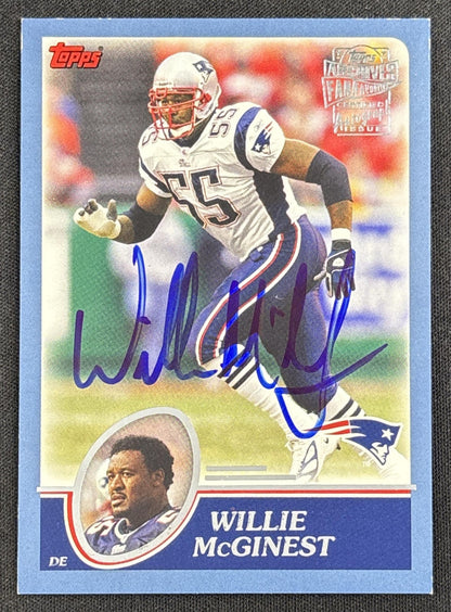 Willie McGinest 2013 Topps Archives Fan Favorite Auto Patriots Default Title Sports Trading Card