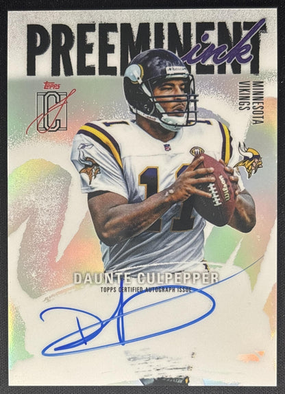 Daunte Culpepper 2025 Topps Signature Class Preeminent Ink Auto Vikings Sports Trading Cards