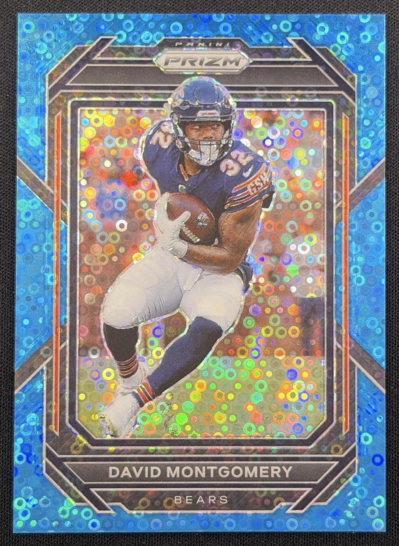 David Montgomery 2022 Panini Prizm No Huddle Blue /79 Bears Chicago Bears