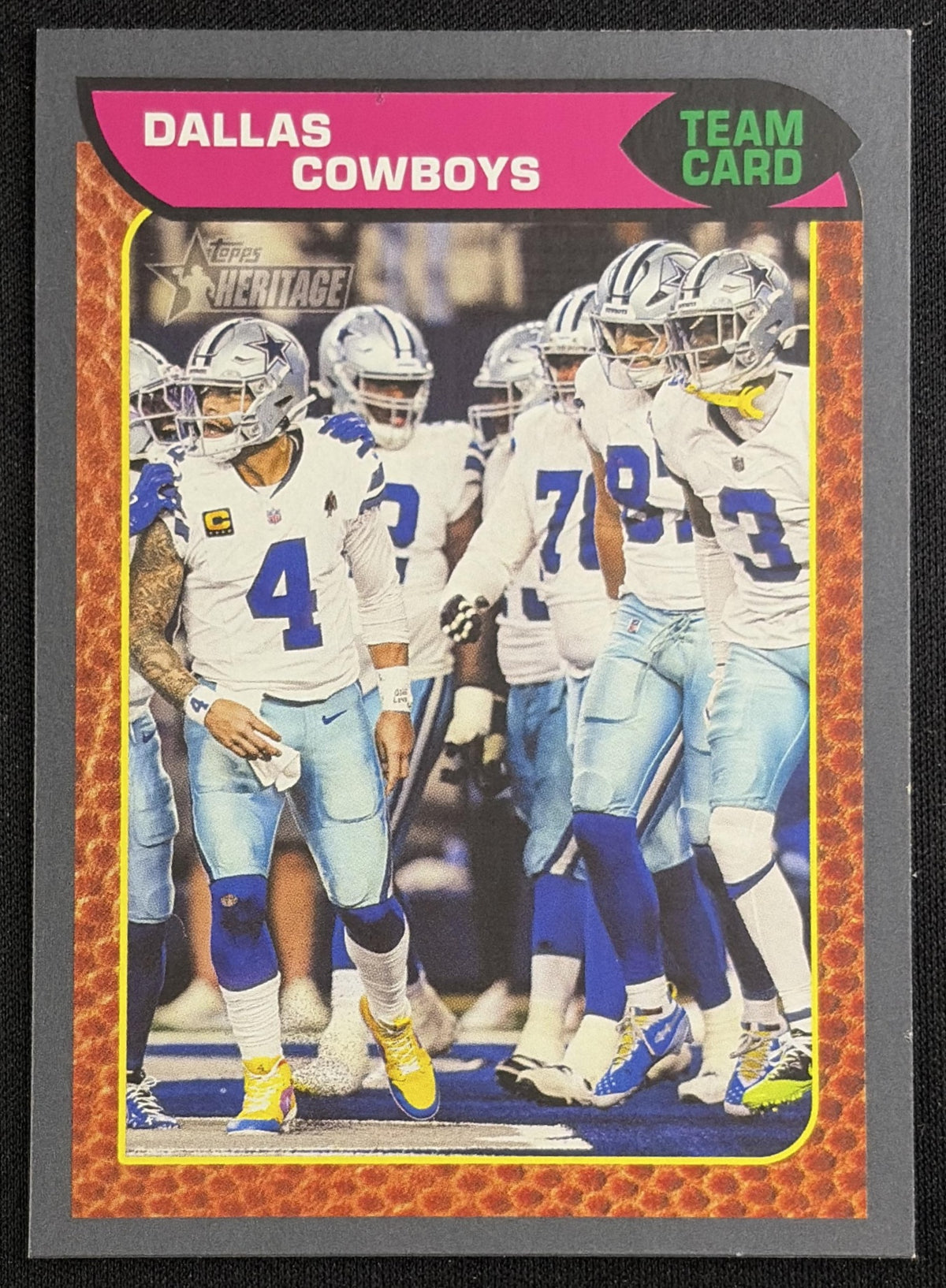 Dallas Cowboys 2026 Topps Heritage Dark Gray Border