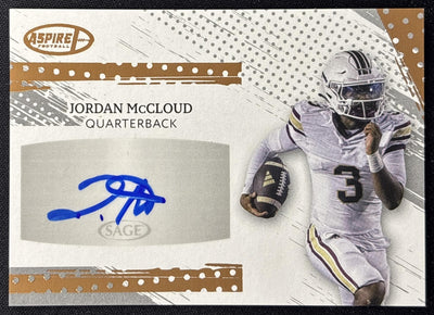Jordan McCloud 2025 Aspire Auto Sports Trading Cards