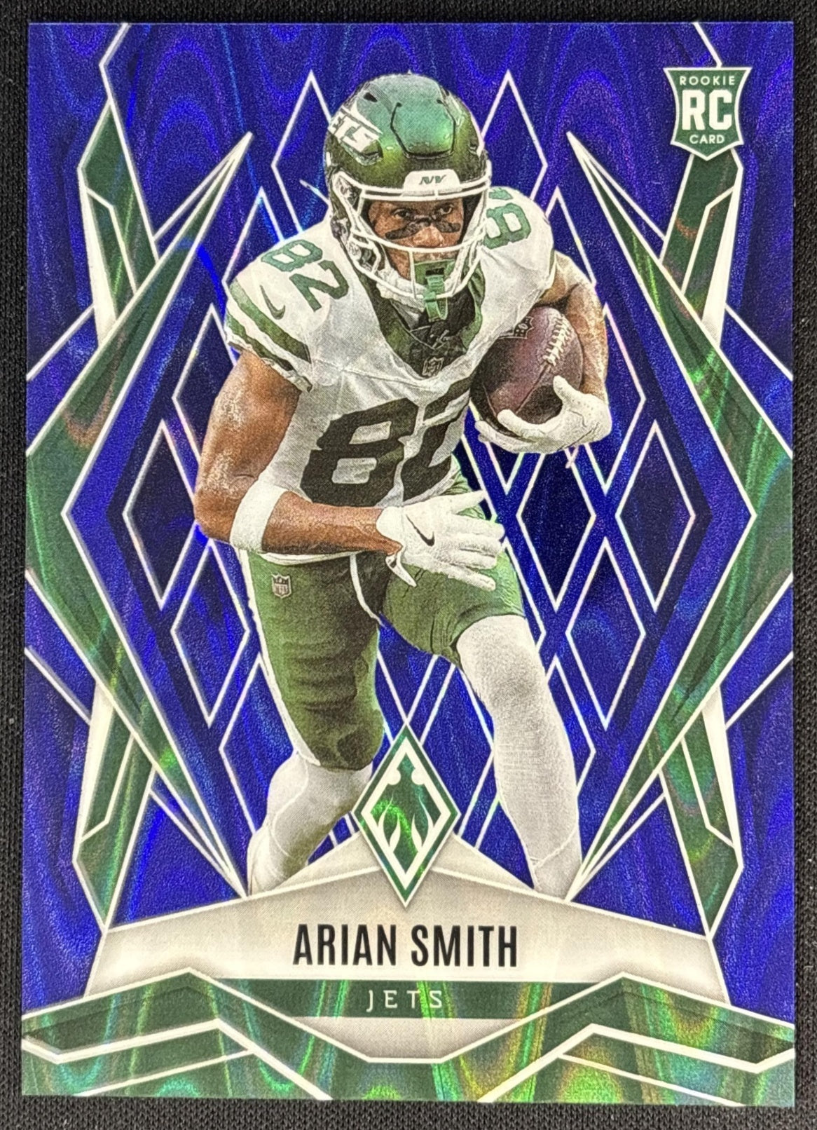 Arian Smith 2025 Panini Phoenix Blue Seismic Prizm /35 Jets