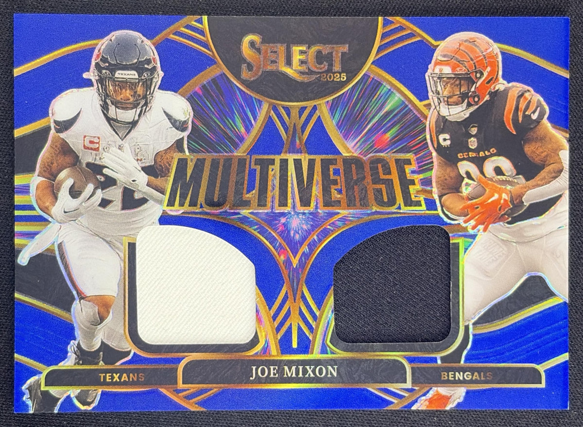 Joe Mixon 2025 Panini Select Multiverse Jerseys Blue Prizm Texans Bengals
