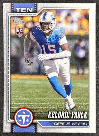 Keldric Faulk 2026 Topps Flagship Rookie Titans Sports Trading Card