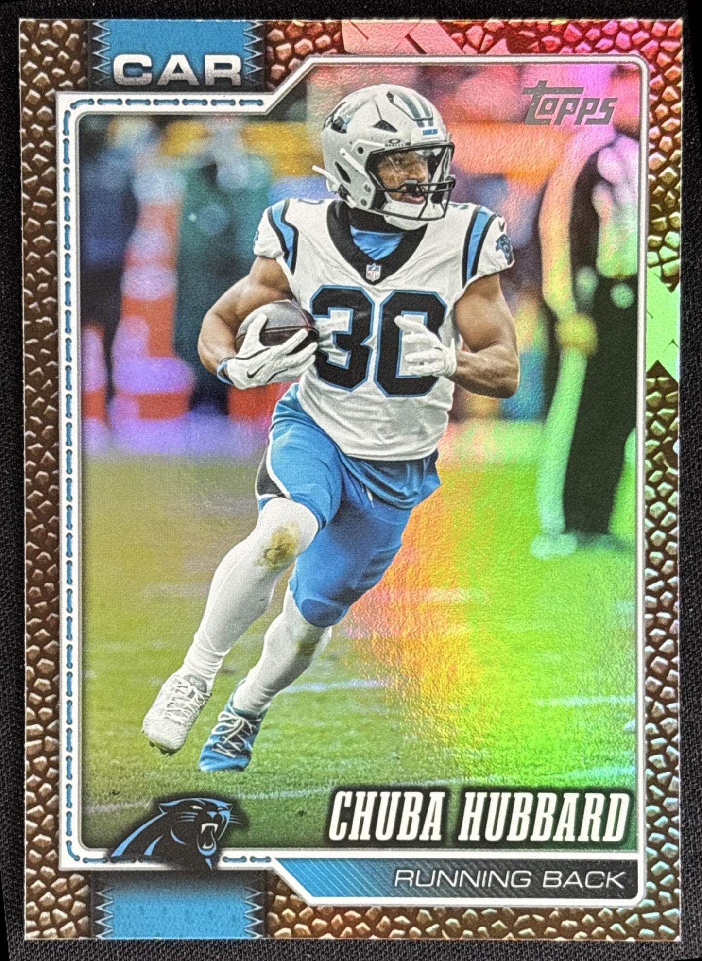 Chuba Hubbard 2026 Topps Football Leather Foil Panthers