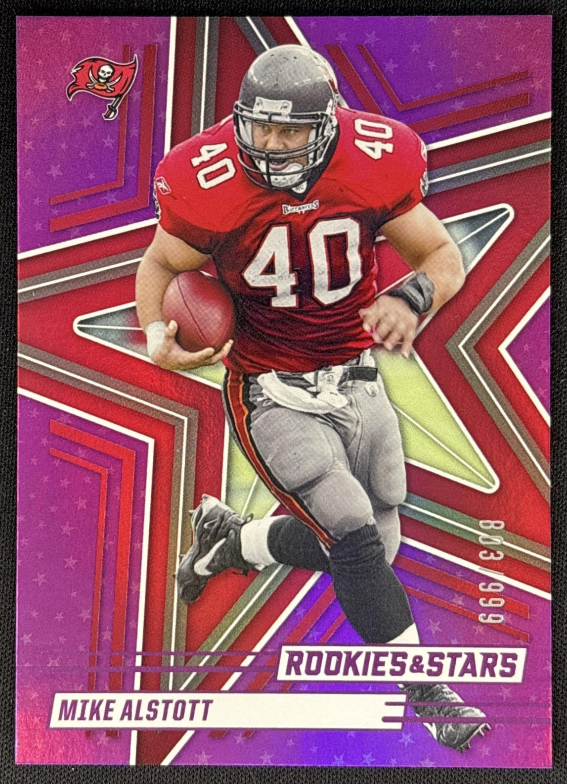 Mike Alstott 2025 Panini Rookies & Stars Purple /999 Buccaneers Sports Trading Cards