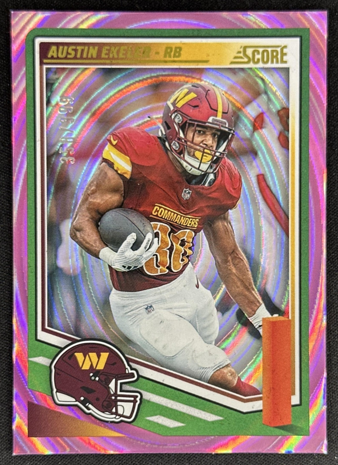 Austin Ekeler 2025 Panini Score Ellipse /399 Commanders