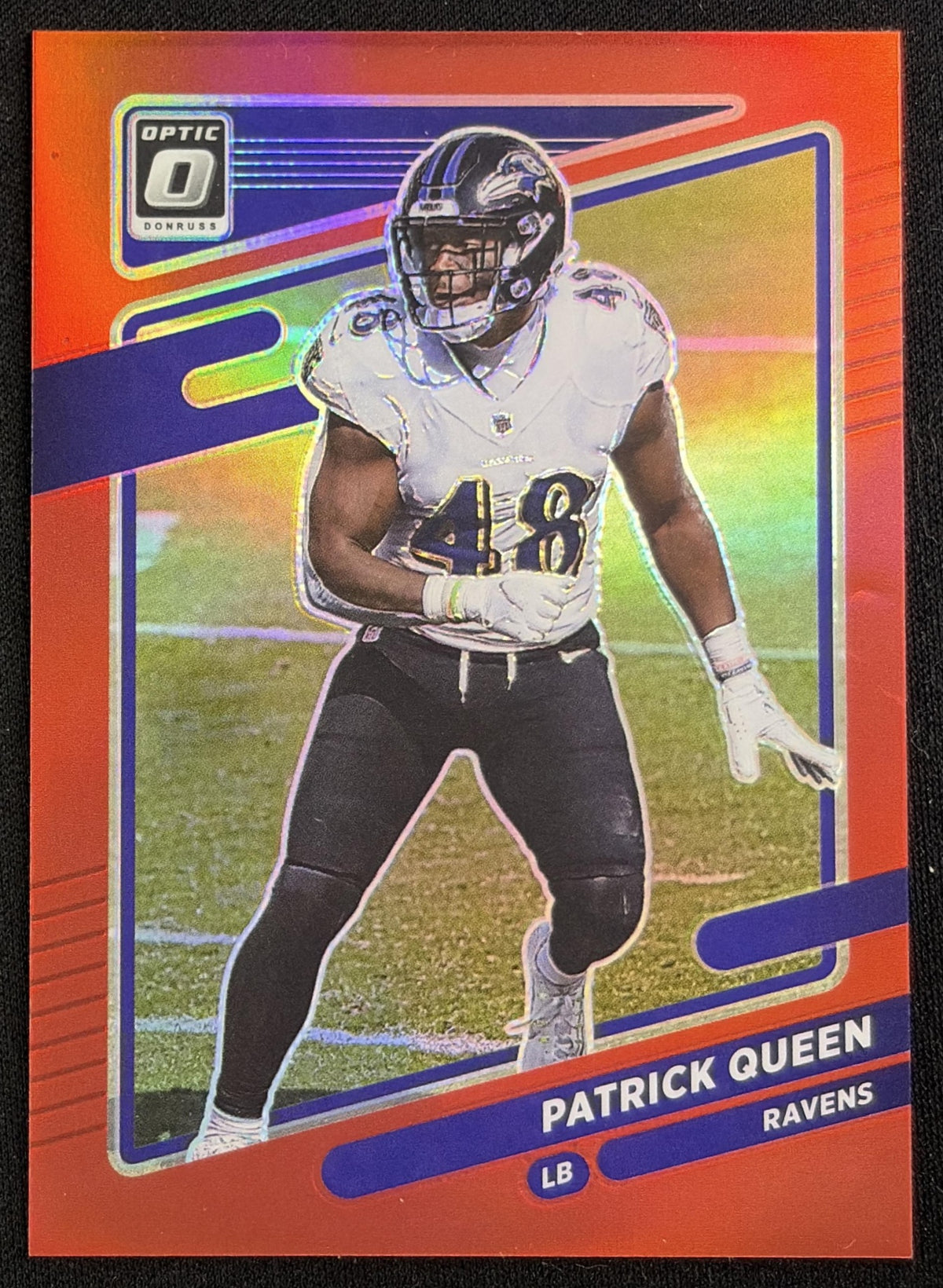Patrick Queen 2021 Panini Donruss Optic Red /99 Ravens sports trading card front
