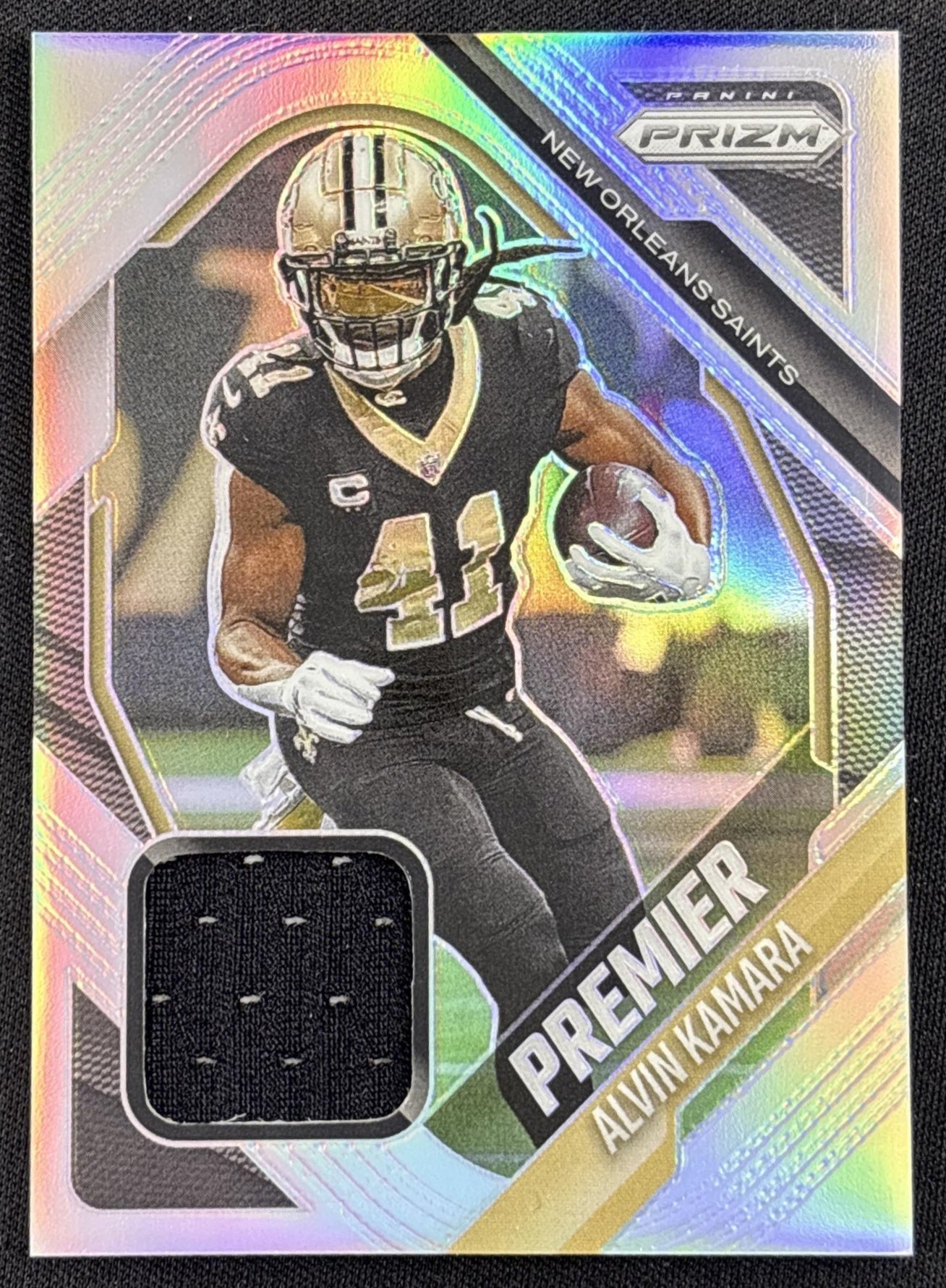 Alvin Kamara 2025 Panini Prizm Premier Jerseys Saints