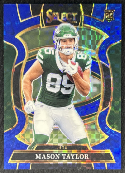 Mason Taylor 2025 Panini Select Concourse Blue Prizm /249 Jets