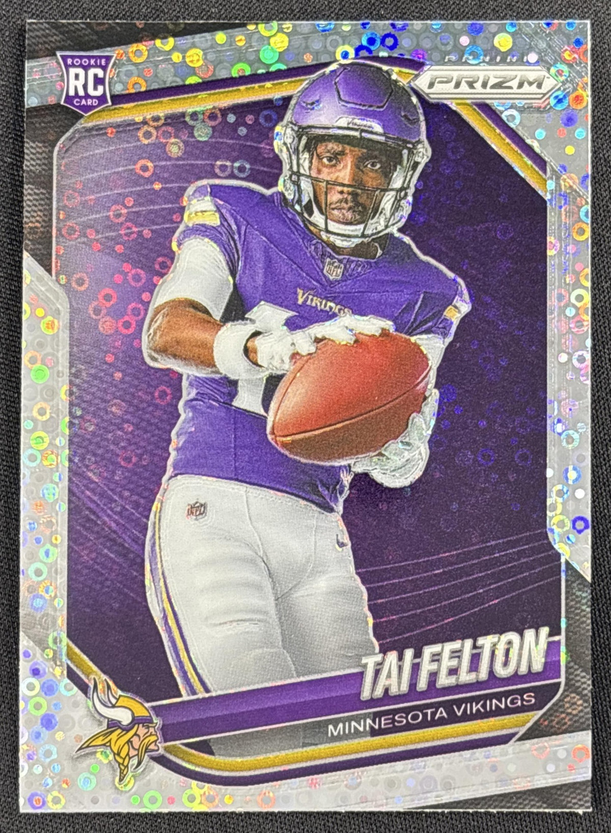Tai Felton 2025 Panini Prizm Rookie Variations No Huddle Vikings