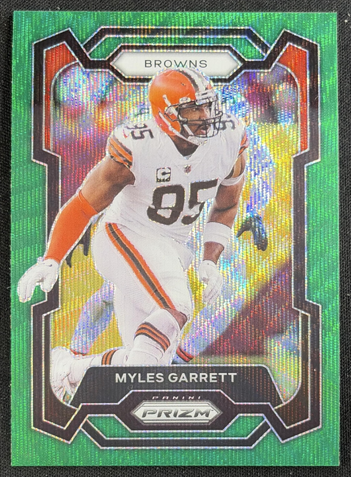 Myles Garrett 2023 Panini Prizm Green Wave Browns Sports Trading Card