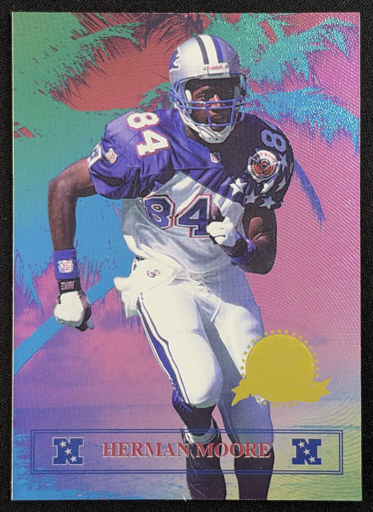Herman Moore 1996 Collector's Edge President's Reserve Tanned, Rested &amp; Ready /7500 Lions