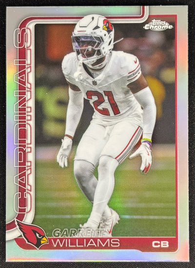 Garrett Williams 2025 Topps Chrome Refractor Cardinals Sports Trading Cards