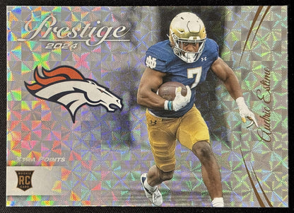 Audric Estime 2024 Panini Prestige Diamond Xtra Points Broncos Sports Trading Cards