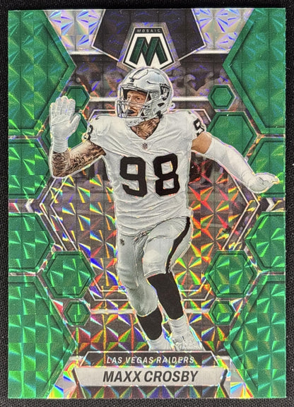 Maxx Crosby 2023 Panini Mosaic Green Mosaic Raiders Sports Trading Cards