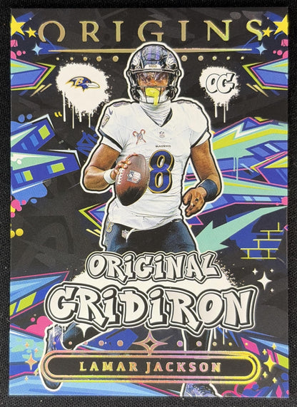 Lamar Jackson 2025 Panini Origins Original Gridiron Ravens front
