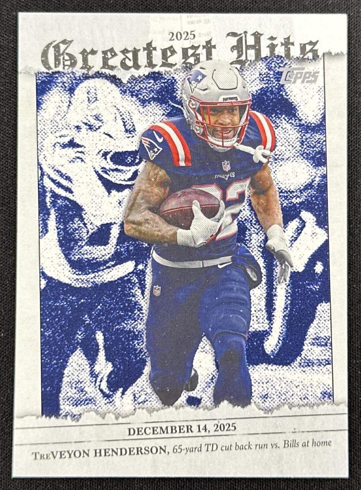 TreVeyon Henderson 2026 Topps Flagship 2025 Greatest Hits Patriots