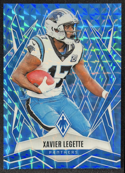 Xavier Legette 2025 Panini Phoenix Light Blue Pyramids Prizm /385 Panthers