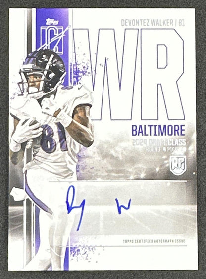 Devontez Walker 2024 Topps Signature Class Rookie I Auto