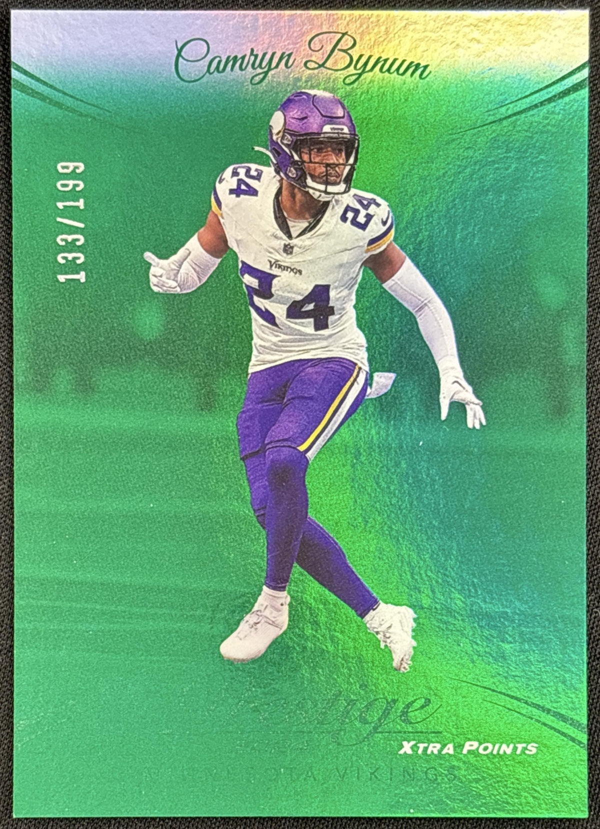 Camryn Bynum 2024 Panini Prestige Green Premium Xtra Points /199 Vikings