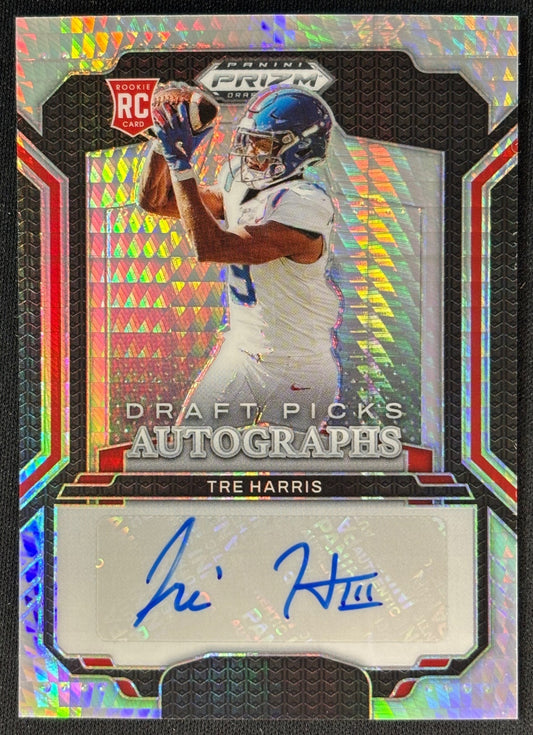 Tre Harris 2025 Prizm Draft Picks Auto Hyper Rebels sports trading card