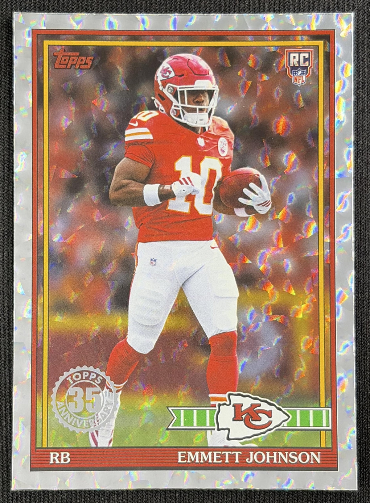 Emmett Johnson 2026 Topps 1991 Rookie Crackle Foil Chiefs