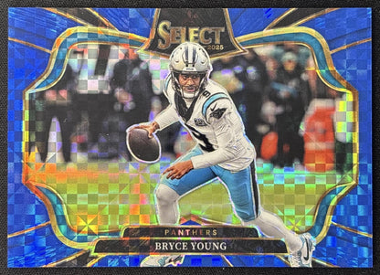 Bryce Young 2025 Panini Select Field Level Blue Prizm /75 Panthers Sports Trading Cards