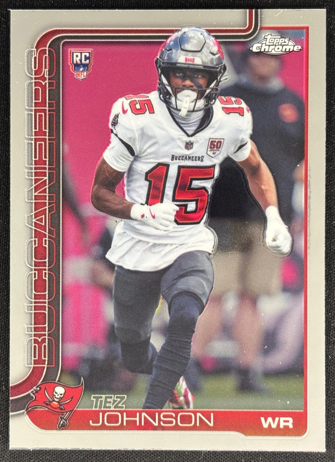Tez Johnson 2025 Topps Chrome Rookie Buccaneers Sports Trading Cards