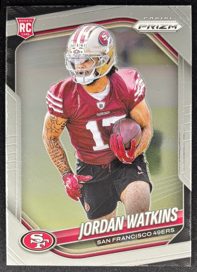 Jordan Watkins 2025 Prizm 49ers Sports Trading Card