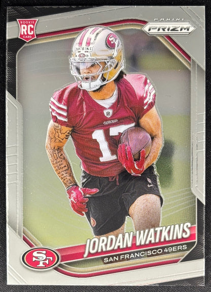 Jordan Watkins 2025 Prizm 49ers Sports Trading Card