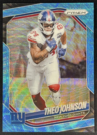 Theo Johnson 2025 Panini Prizm Blue Wave /230 Giants