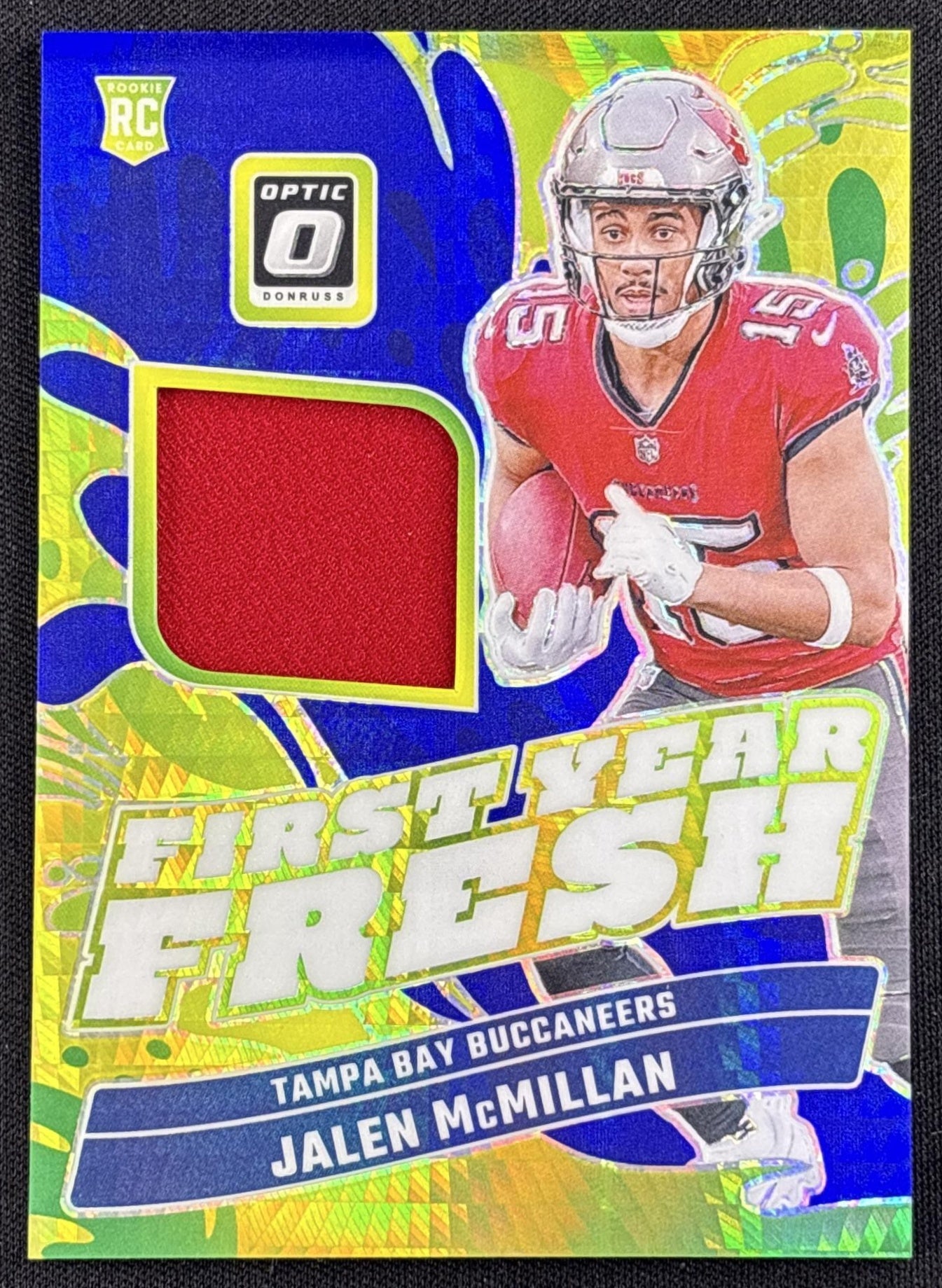 Jalen McMillan 2024 Panini Donruss Optic First Year Fresh Blue Hyper Buccaneers
