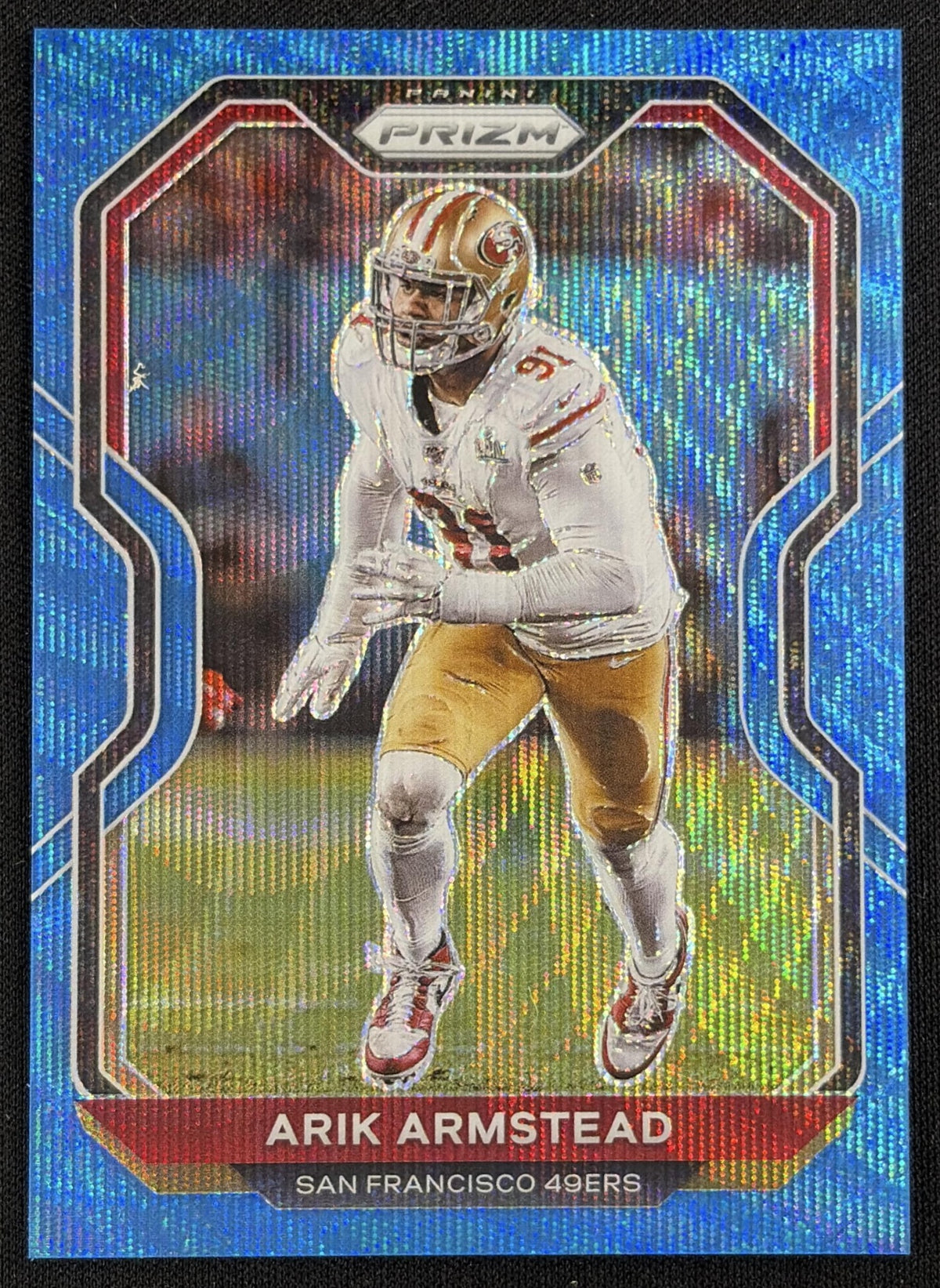 Arik Armstead 2020 Panini Prizm Blue Wave /199 49ers - Front