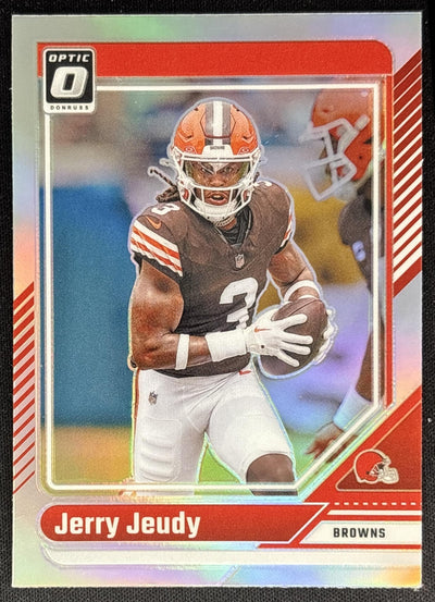 Jerry Jeudy 2024 Panini Donruss Optic Holo Browns Sports Trading Card