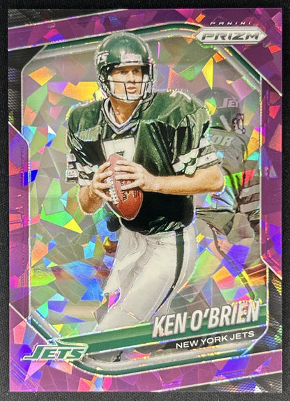 Ken O'Brien 2025 Panini Prizm Purple Ice /225 Jets front