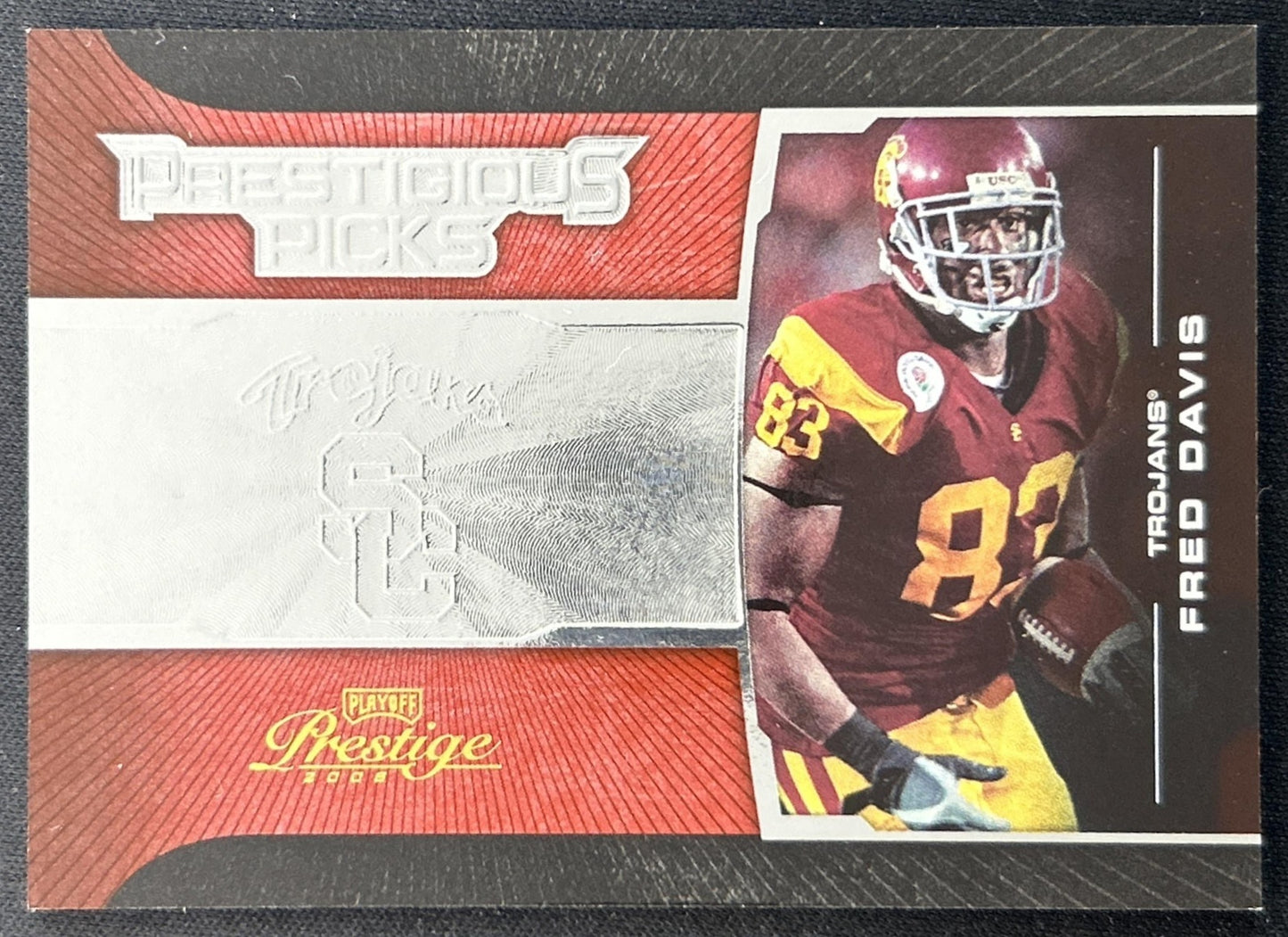 Fred Davis 2008 Playoff Prestige Prestigious Picks Red /750 Trojans front
