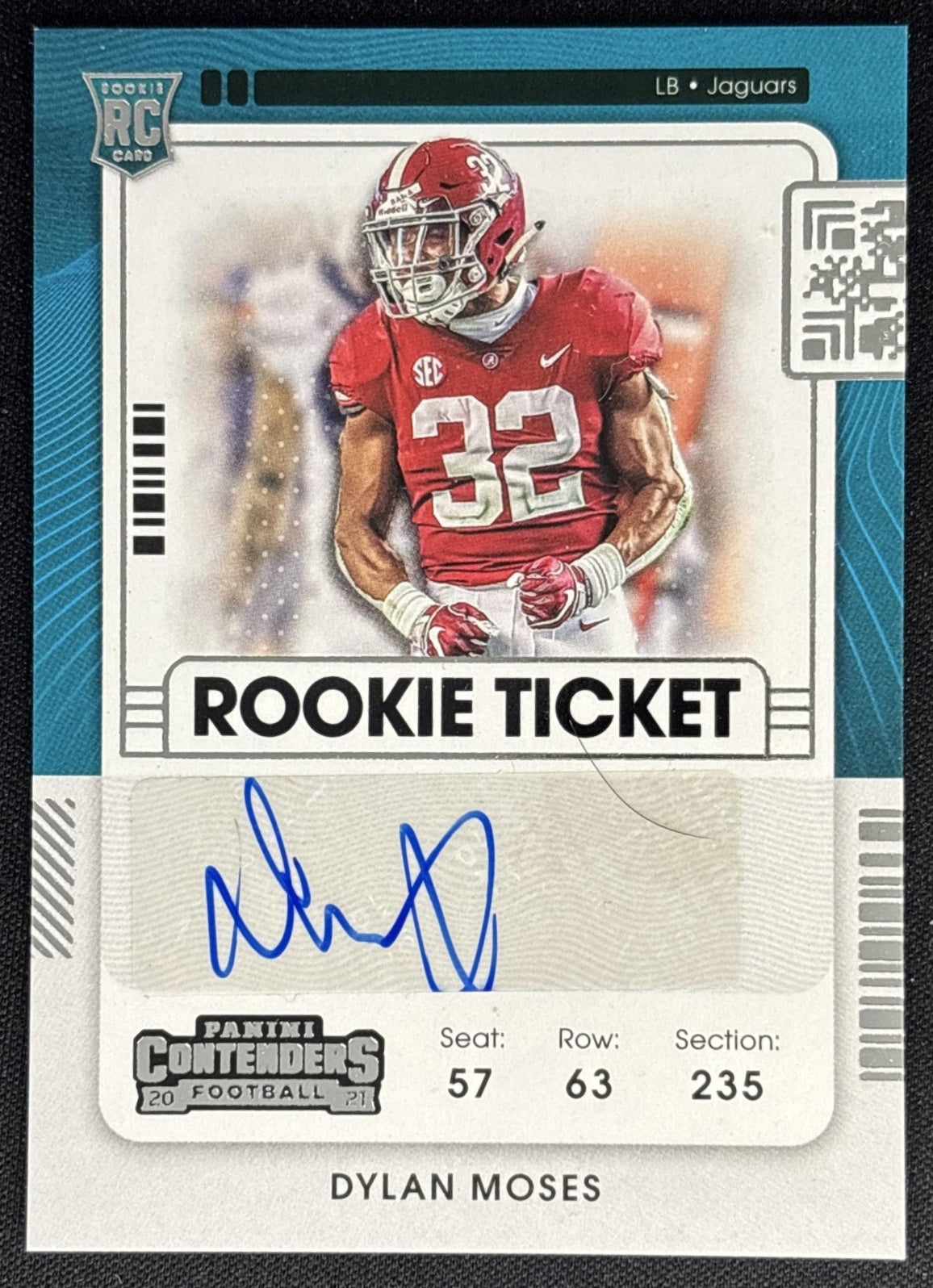 Dylan Moses 2021 Panini Contenders Rookie Ticket Auto Jaguars
