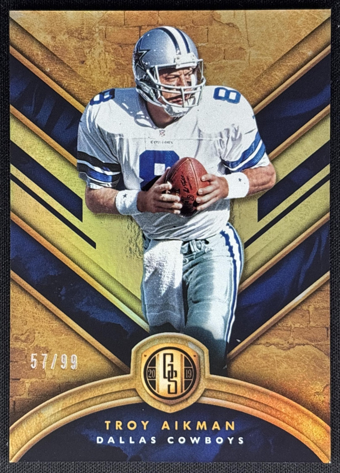 Troy Aikman 2019 Panini Gold Standard /99 Cowboys Sports Trading Cards