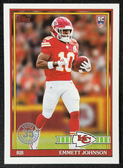 Emmett Johnson 2026 Topps 1991 Rookie Chiefs front