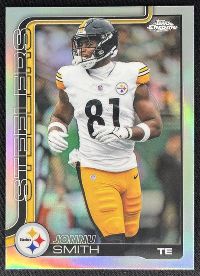Jonnu Smith 2025 Topps Chrome Refractor Steelers Sports Trading Cards