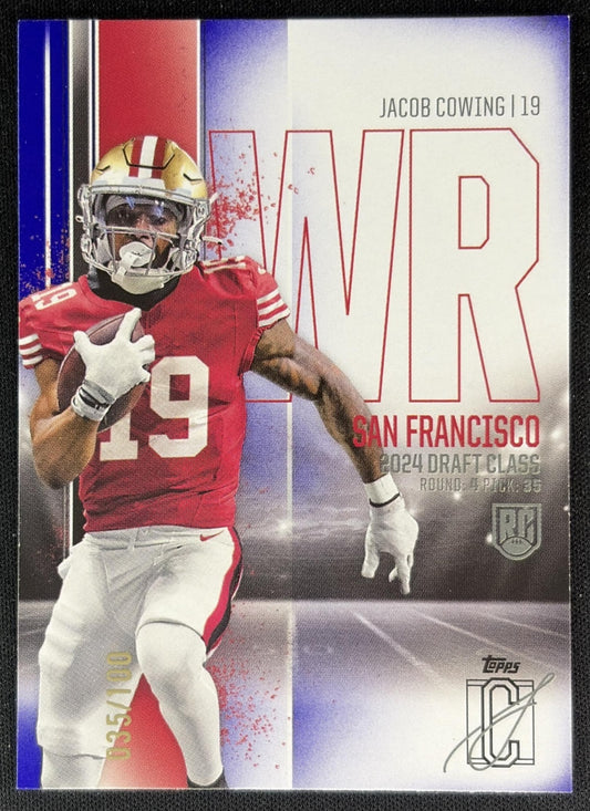 Jacob Cowing 2024 Topps Signature Class Purple /100 49ers Sports Trading Cards