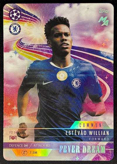 Estevao Willian 2025 Match Attax Madness UEFA Champions League Fever Dream Chelsea Default Title Sports Trading Cards