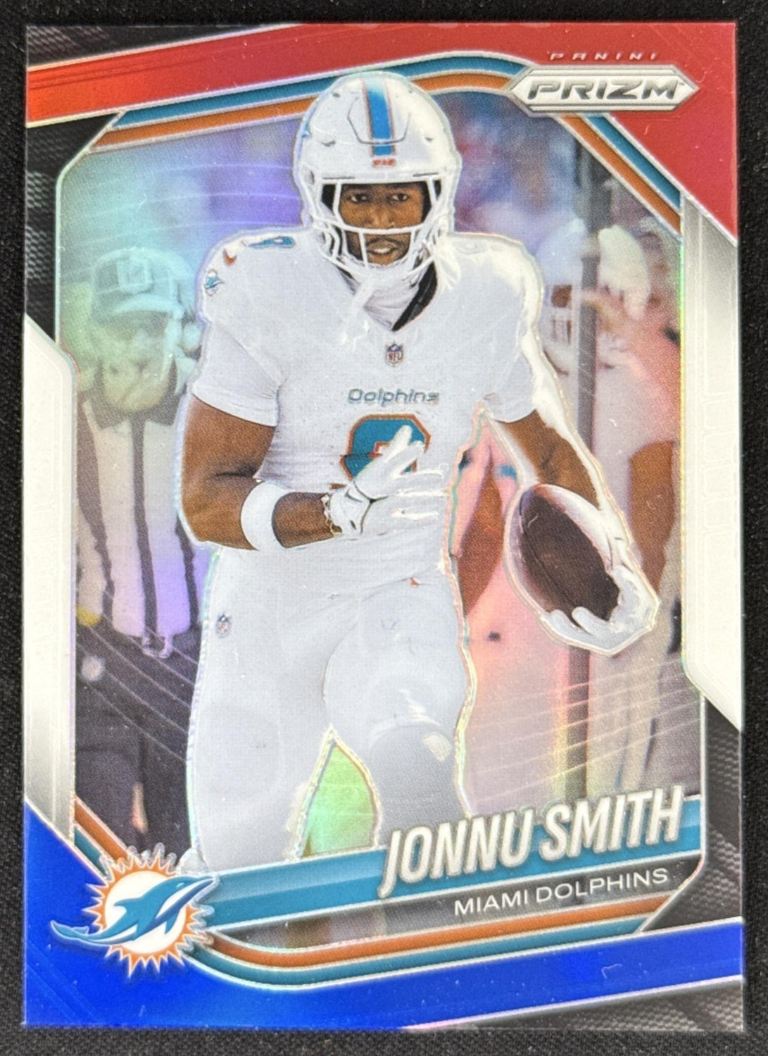 Jonnu Smith 2025 Panini Prizm Red White & Blue Dolphins Default Title Sports Trading Card