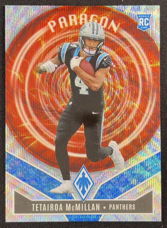 Tetairoa McMillan 2025 Panini Phoenix Paragon Wave Prizm /299 Panthers