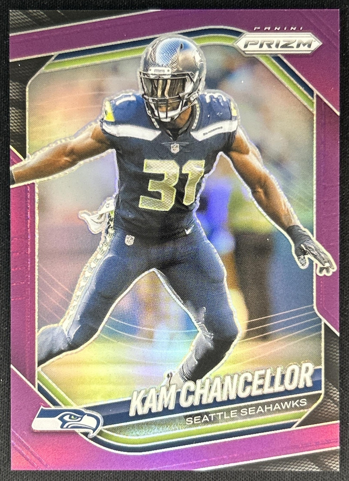Kam Chancellor 2025 Panini Prizm Purple /125 Seahawks Front